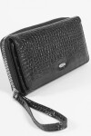 Billetera croco flap negro