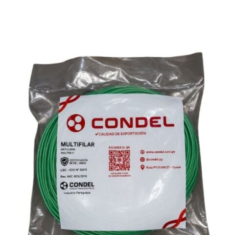 CABLE MULTIFILAR 4,00MM2 VERDE CONDEL CABLE MULTIFILAR 4,00MM2 VERDE CONDEL