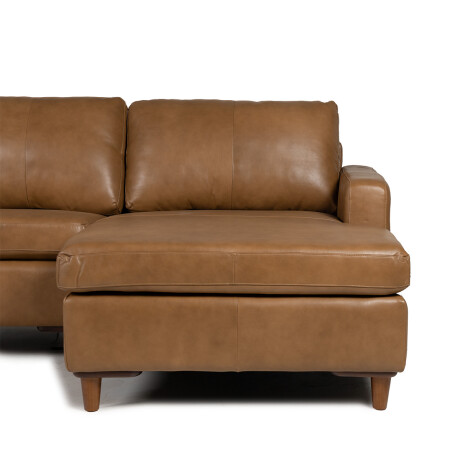 Rinconera Sevilha - Cuero Natural - Chaise Derecho 1016 (Nozes)
