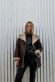 Chaqueta de cuero Estrella Marron gastado y crudo