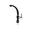 PICO UNITARIO MESADA NEGRO CROMADO PALITO PORTO Pico Unitario Mesada Negro Cromado Palito Porto