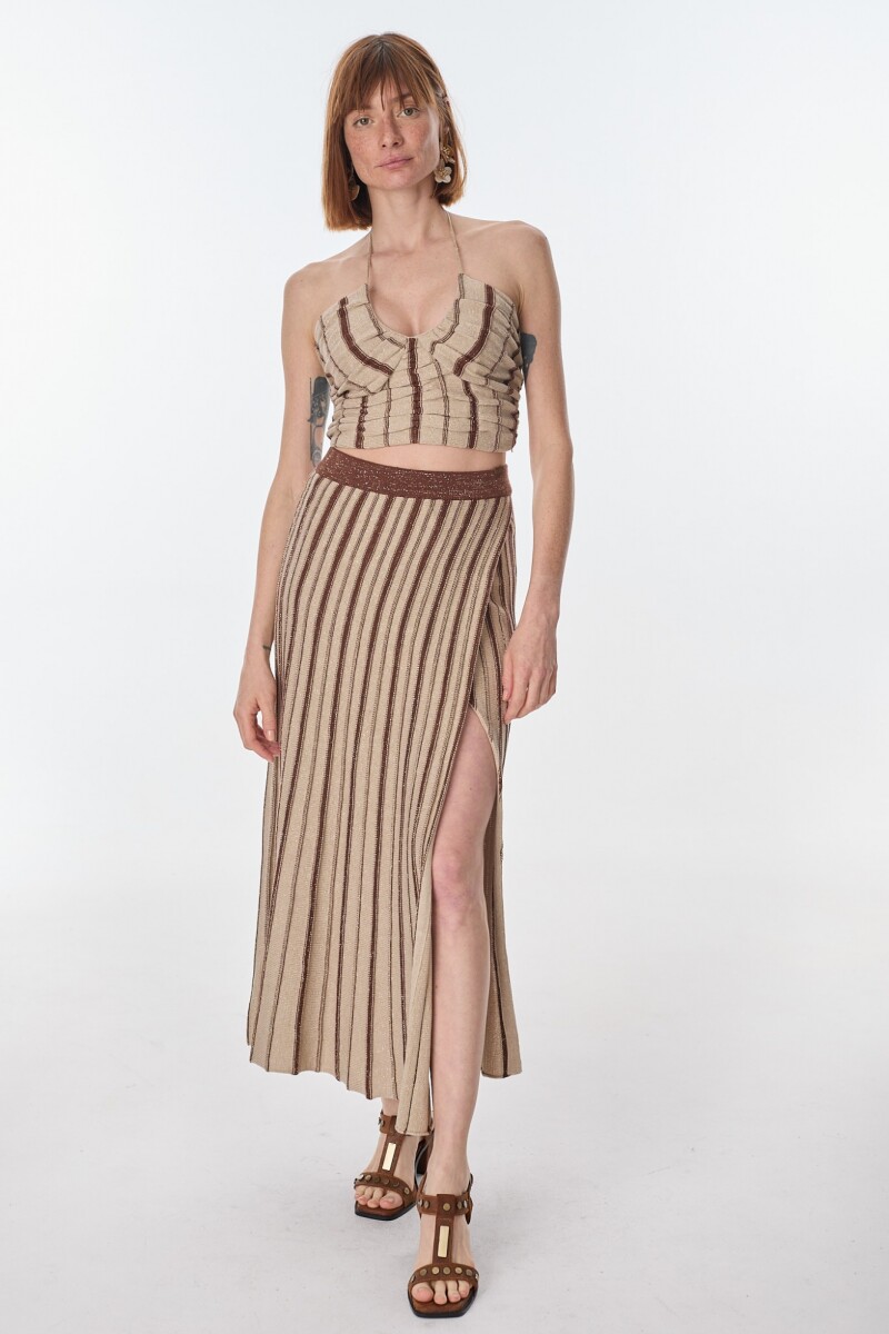 Falda Lath Marron