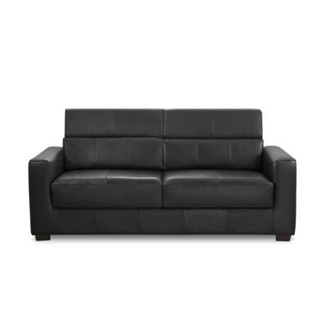 Sillon 100% Cuero 2 Cuerpos Sublime Negro