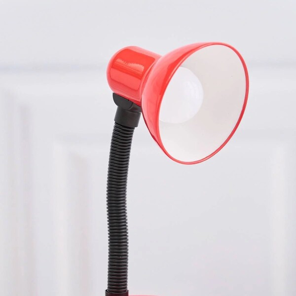 Lampara Para Escritorio Con Base Interruptor Mesa Portatil - Color Variante  Rojo — Atrix