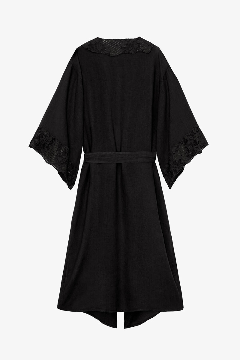 KIMONO ENCAJE Negro