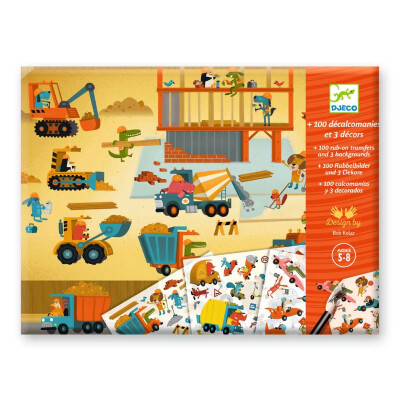Stickers transferibles Rub on - Asfalto Djeco Stickers transferibles Rub on - Asfalto Djeco