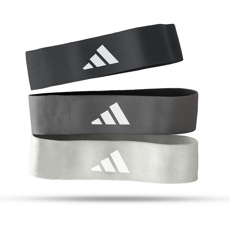 Mini bandas elásticas 3 resistencias Adidas Logo Nuevo Gris