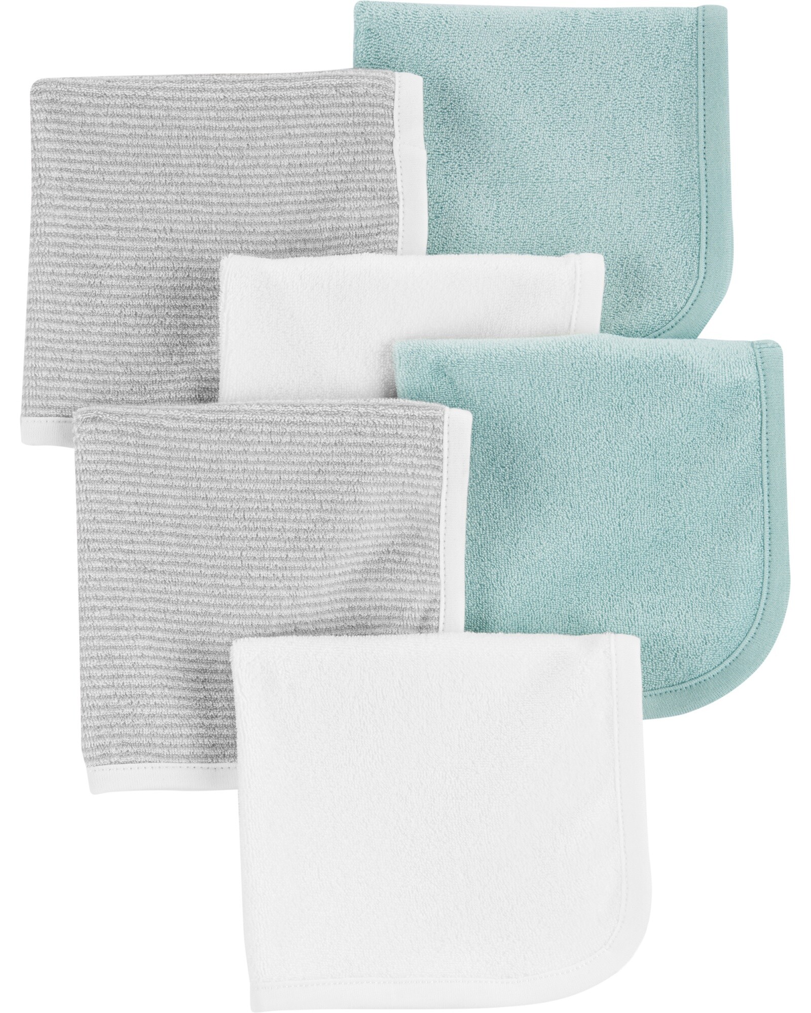 Pack seis paños de algodón diferentes diseños Sin color