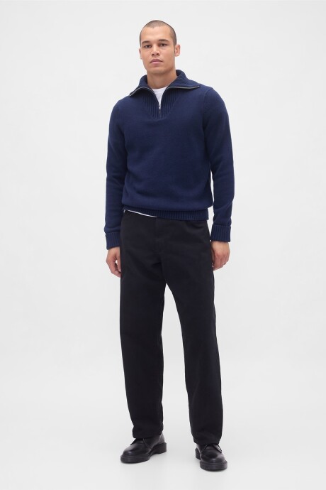 Buzo Cashsoft Medio Cierre Hombre New Classic Navy 2