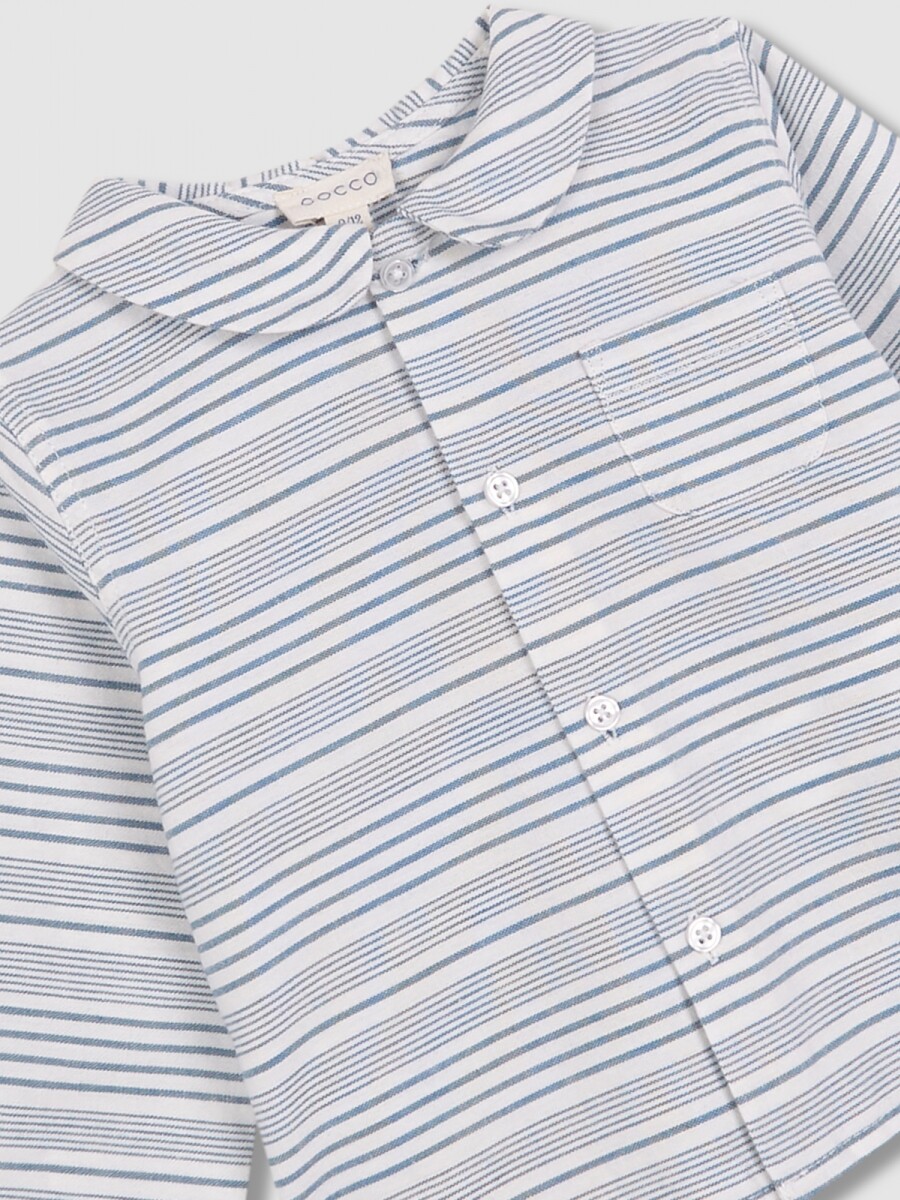 Camisa De Rayas Horizontales Gris