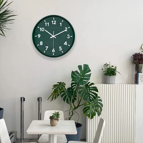 Reloj de pared 30 cm diámetro en colores Verde