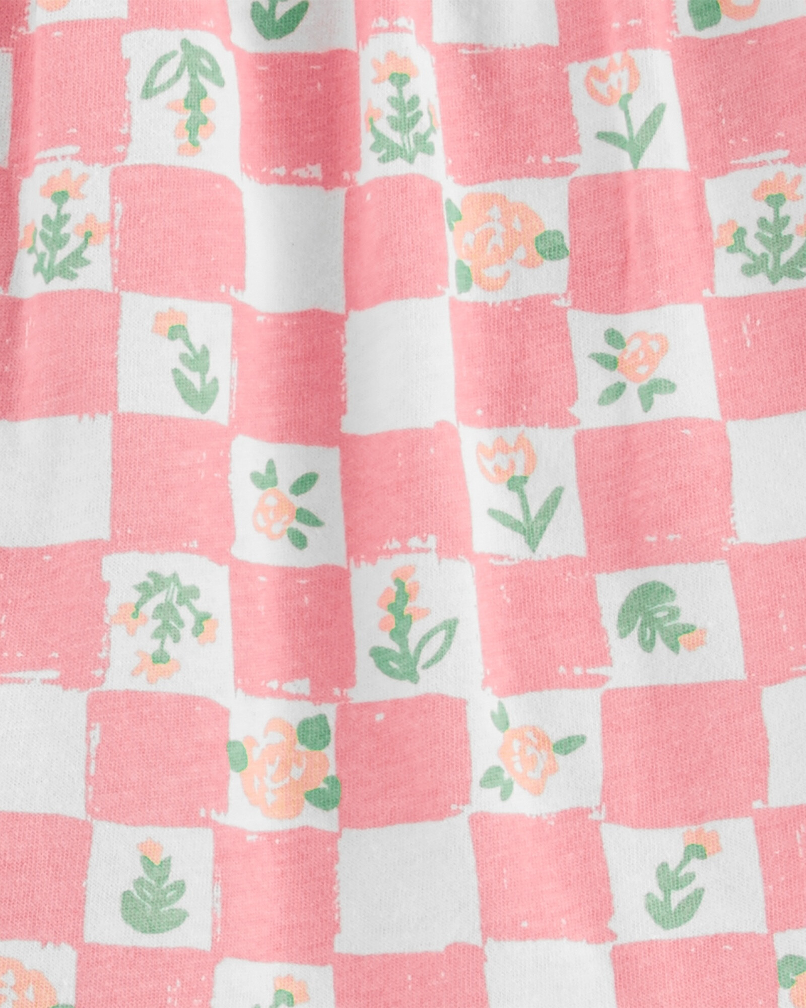 Set dos piezas pantalón jean y body de algodón diseño floral Sin color