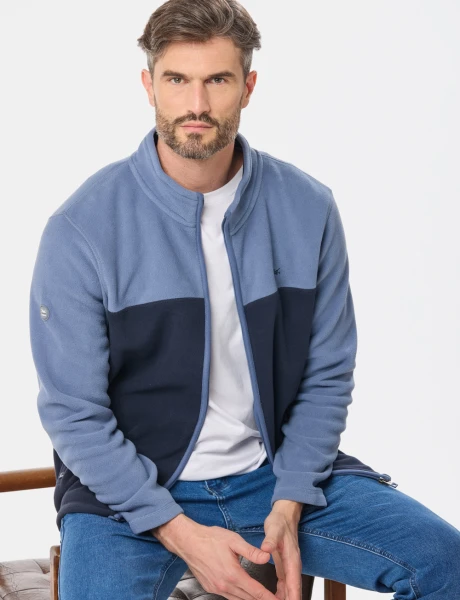 CAMPERA POLAR BICOLOR Azul
