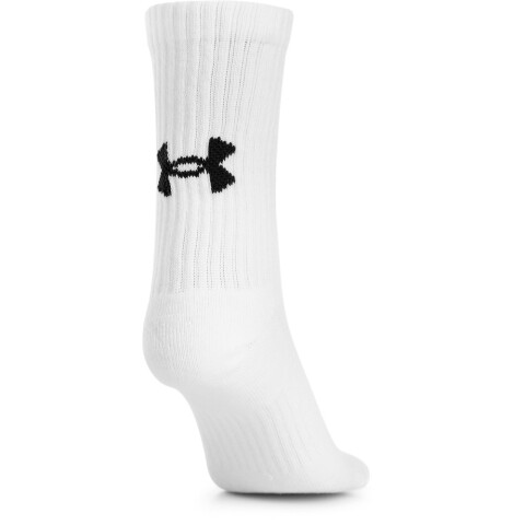 UA Core 3pk Mid-Crew-WHT WHT-100