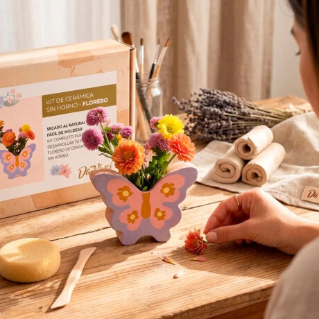 Kit de Ceramica Da Vinci Florero Mariposa