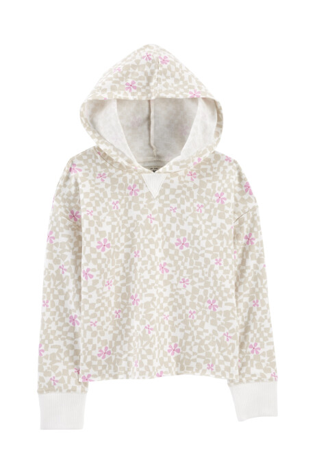 Buzo de algodón con capucha diseño floral 0