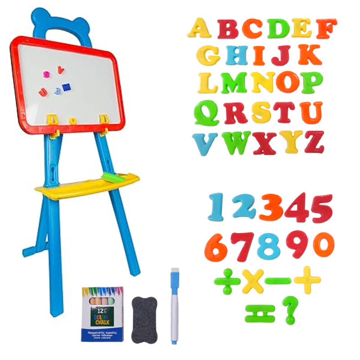 Pizarra con letras y números imantados - Pizarra Con Letras Y Números Imantados 