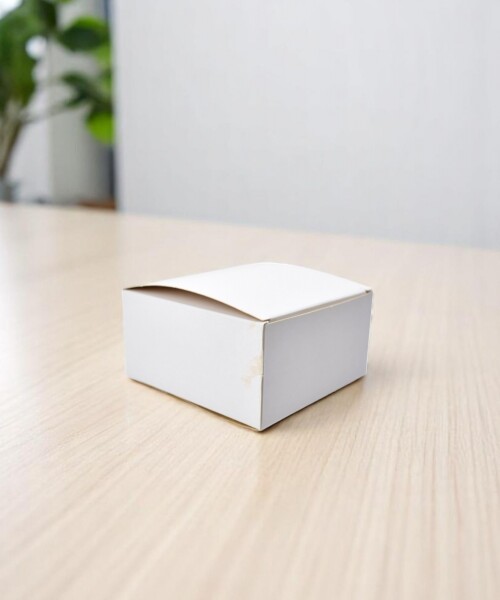Caja flexi plegable 10x10x05 cm. BLANCO