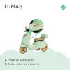 Moto Scooter a Batería Lumax Infantil Scooby Verde