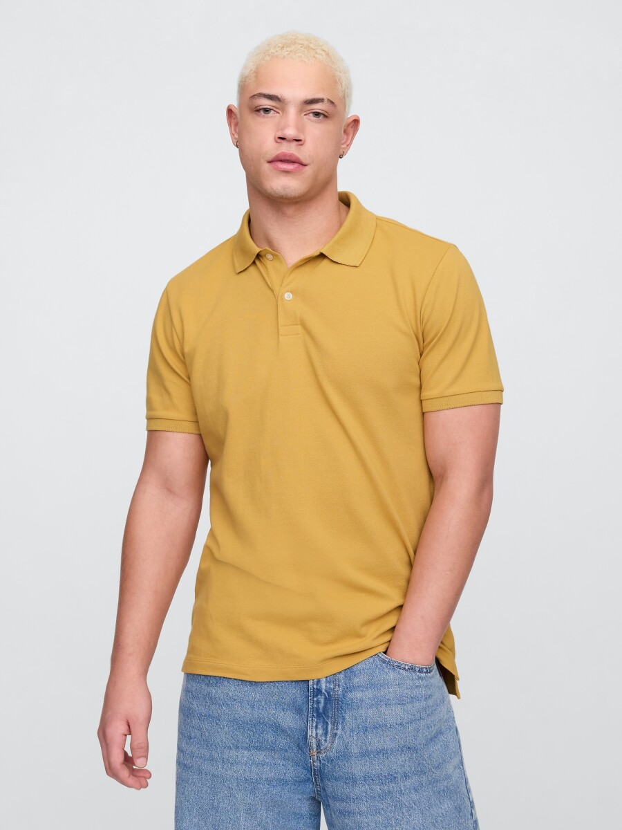 V-STRETCH PIQUE POLO - SOLID - HONEY IM HOME 