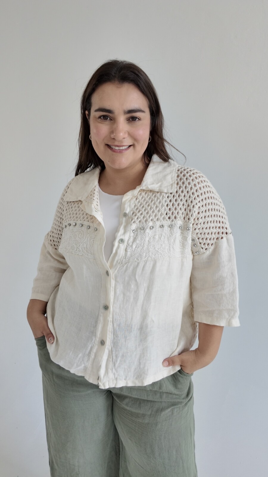 Camisa Esencia Beigeb