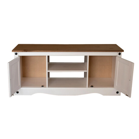 Rack 2 Puertas Línea Naturale 110 cm Blanco/Roble