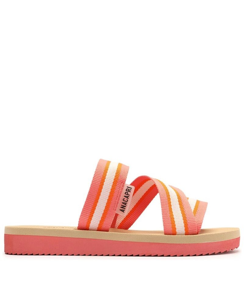 Sandalia Chata Coral Con Beige U