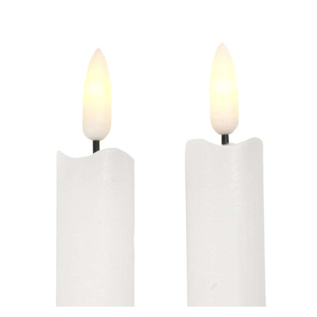 Vela candelabro LED ESBEN A25cm 2 uds Blanco