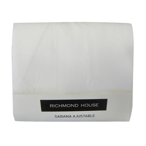 Sábana Ajustable Queen Size Richmond House 100% Microfibra BLANCO
