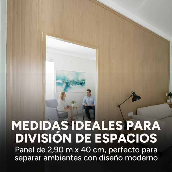 Panel Divisor Separador Ambientes 2 x 2,90m + 4 Rieles 3m Marrón 1