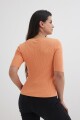 Sweater cuello bote NARANJA