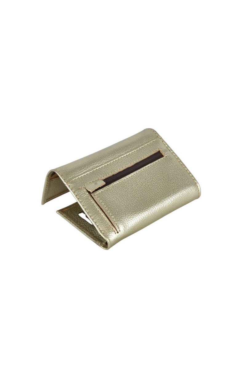 Billetera corta de mujer Plateado