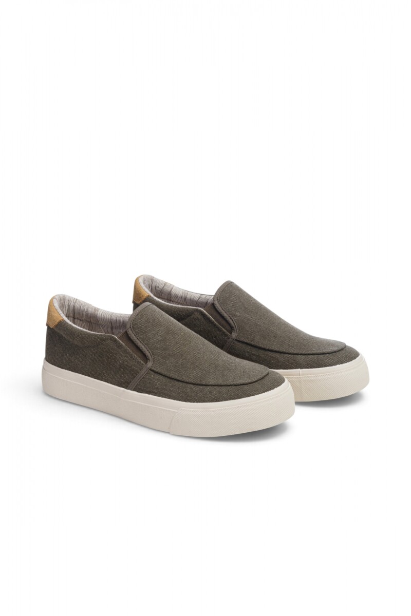 ZAPATO NAUTICO DE LONA - Verde 