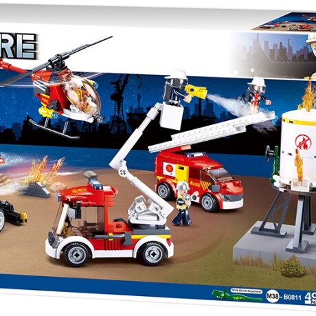 Set Brigada De Bomberos + Figuras 490 pcs Set Brigada De Bomberos + Figuras 490 pcs