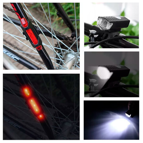 Kit para Bicicleta Luces Led Frontal Trasera Recargables 001