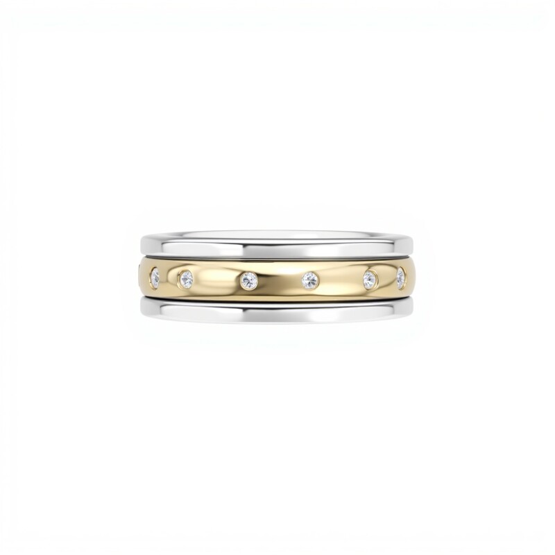 Alianza Labrada - Plata y Oro-Zirconia-AL5015 conpiedra