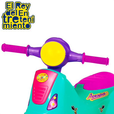 Moto Triciclo Buggy Niño A Pedal C/ Guía y Protección Rosado