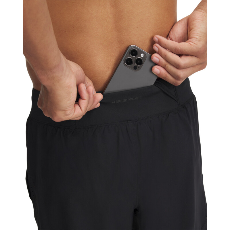 UA LAUNCH PRO 2n1 7'' SHORTS-GRY BLK-003