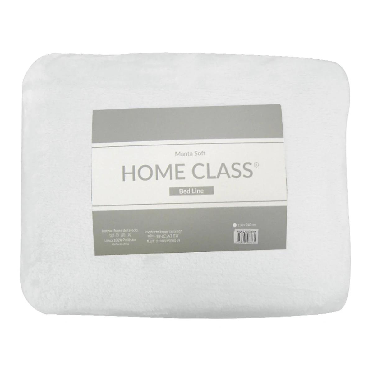 Frazada Flannel King Size Home Class 240 x 260 cm - BLANCO 