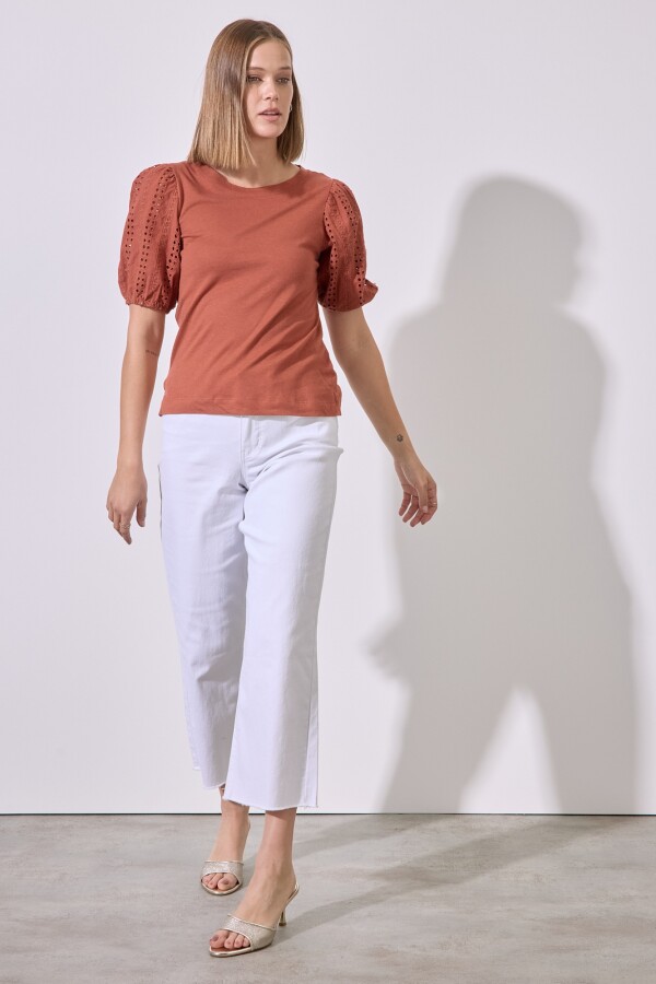 Blusa Broderie TERRACOTA