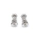 Caravanas En Oro 18K Blanco Y Brillantes Caravanas En Oro 18K Blanco Y Brillantes