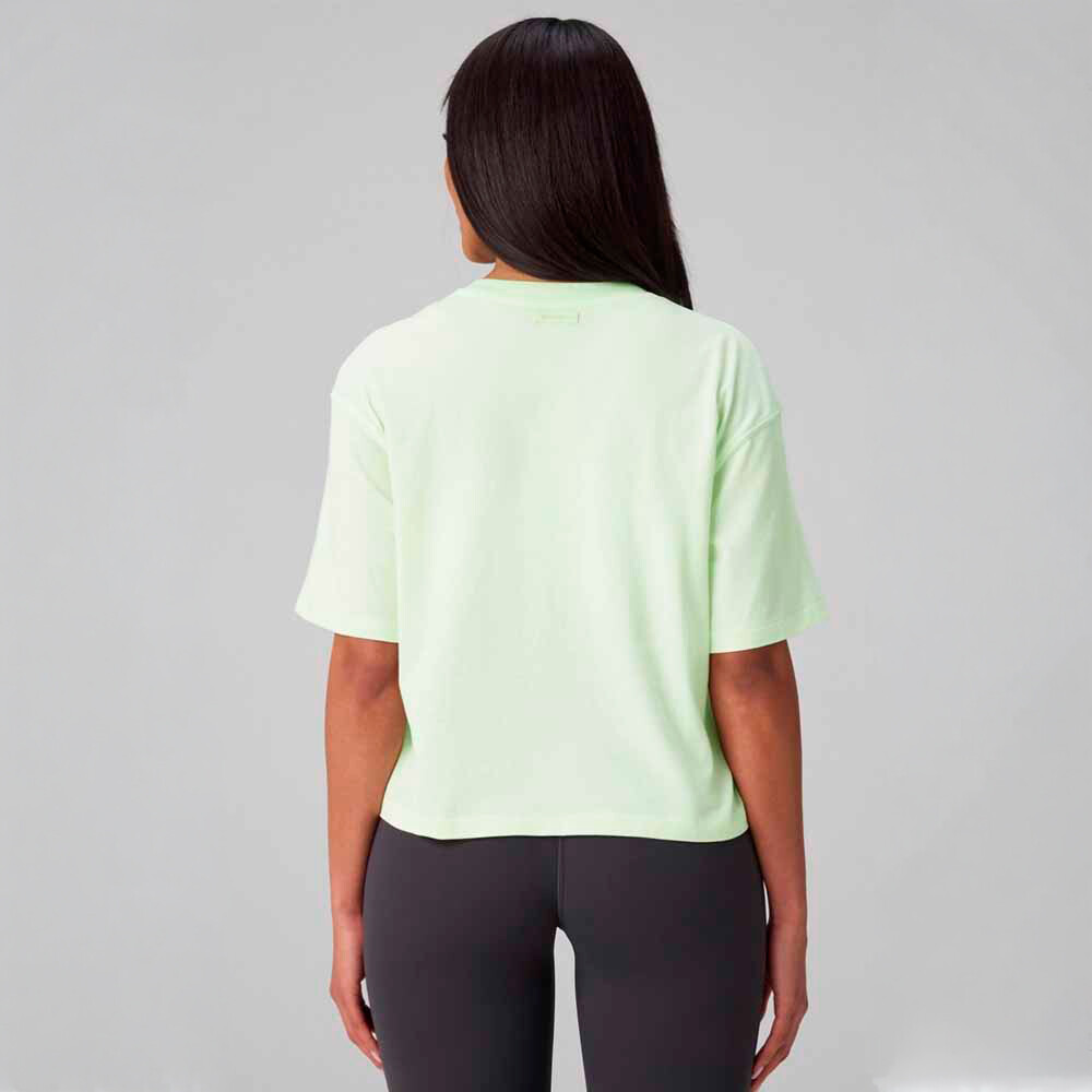 Top Training 100% Cotton Boxy Tee Mujer Neo Lime