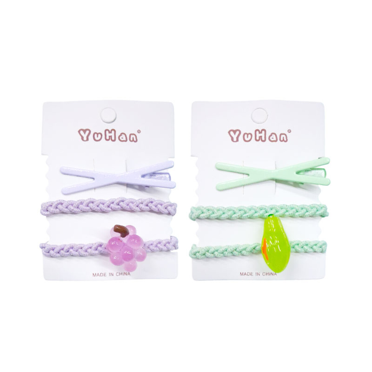 Broche pinza colitas para el cabello 3pcs frutas - Broche Pinza Colitas Para El Cabello 3pcs Frutas 