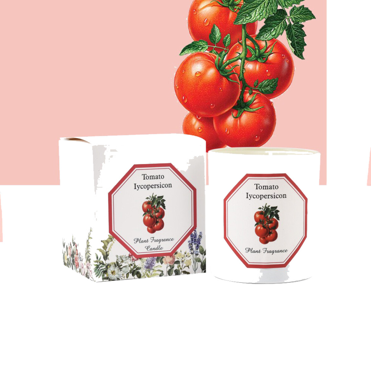 Vela Aromática En Vaso De Vidrio - Tomate 