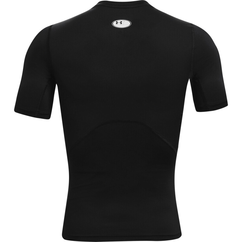 UA HG Armour Comp SS-WHT BLK-001