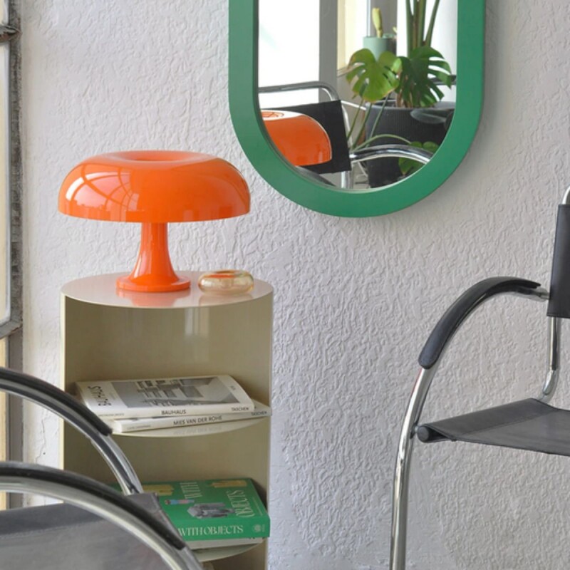 Lampara Retro Mushroom con USB Naranja
