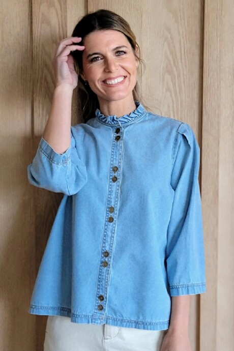 Camisa Carlotta Denim Celeste