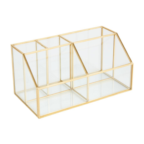 Organizador maquillaje VIKEN A9,5xL18xA5/9cm Plateado