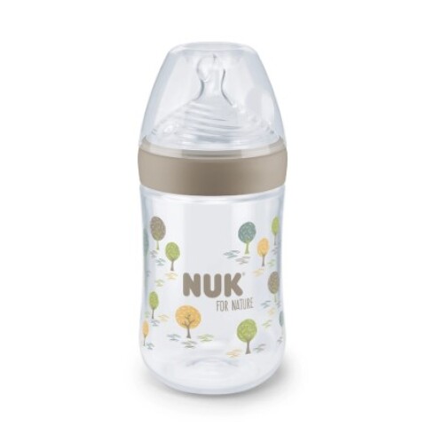 Nuk for nature Mamadera 260 ml silicona talle M Beige