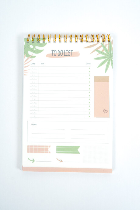 Planner A5, 50 Hojas Color Unico